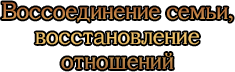 Воссоединение семьи, восстановление отношений